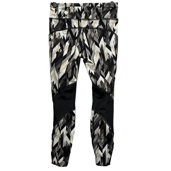 Nike Women's Dri Fit 7/8 Printed Geometric Running Leggings Sz S Mesh Inserts - Picture 6 of 8